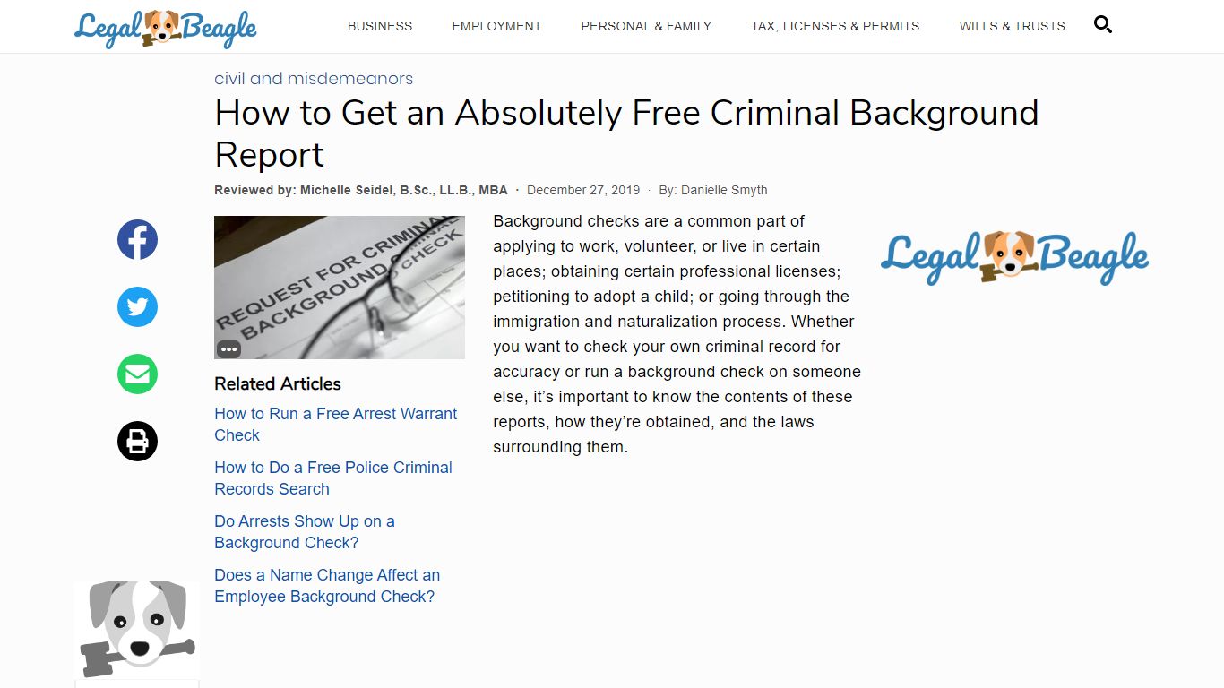 How to Get an Absolutely Free Criminal Background Report